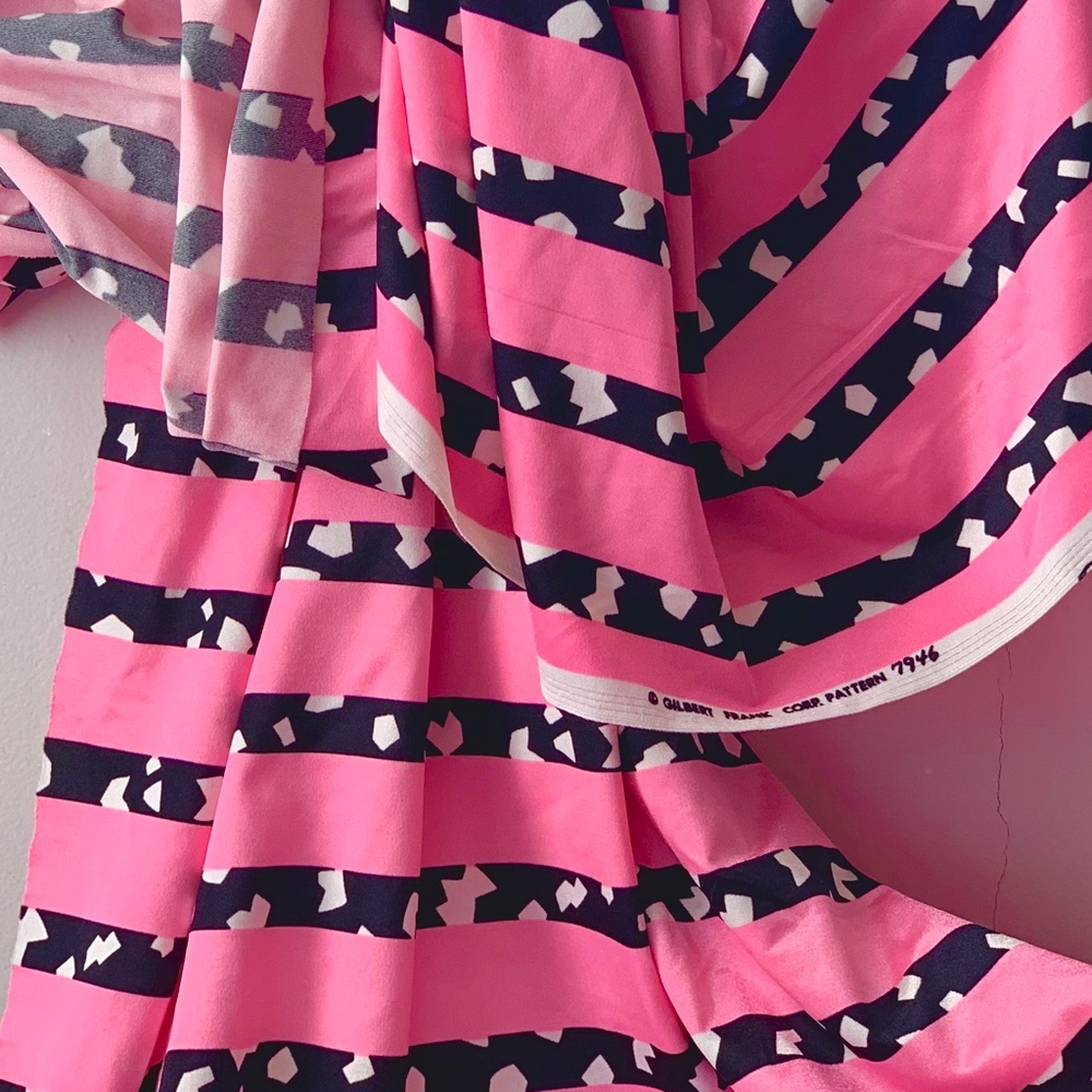 Rare Vintage 80s/90s neon pink lycra fabric